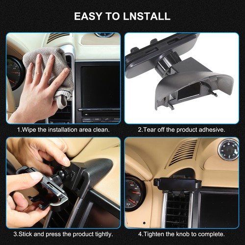 Car Center Instrument Cell Phone Holder Mobile Mount For Porsche Cayenne 2010-15 - Picture 6 of 12