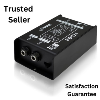 Pyle PDC21 Premium Direct Injection Audio Box, 1/4'' Connector, Black