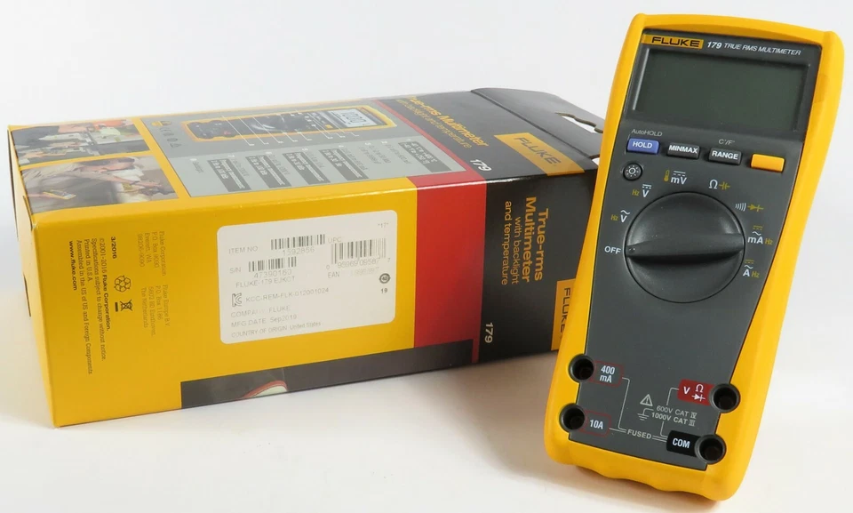 (AMPMECH) MULTIMETER, TRMS, FLUKE-179 EJKCT WITH BACKLIGHT & TEMPERATURE READING - Image 3 of 3