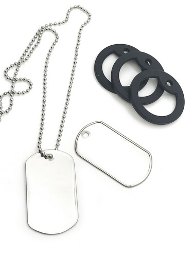 5 X DOG TAG REPAIR TUNE UP KIT / REPLACEMENT 24 INCHES BALL CHAINS AND SILENCERS - Picture 3 of 9
