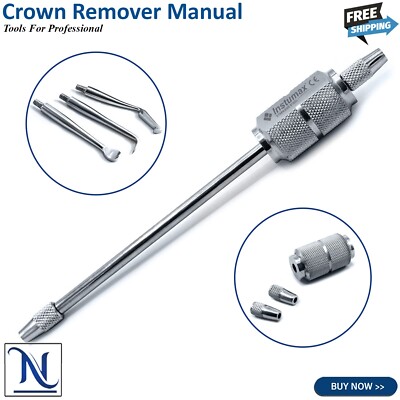 Dental Crown Remover Manual With 3 Tips Bridge Removal Restoration ...