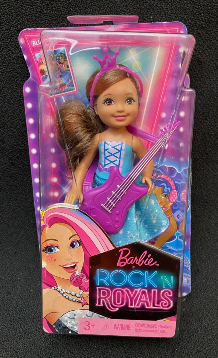 Mattel Barbie Rock 'N Royals Pink Blue Princess Chelsea Erika Doll