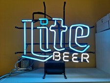 Authentisches Vintage-Neonschild LITE BEER Miller Brewing Company TOP RARE USA