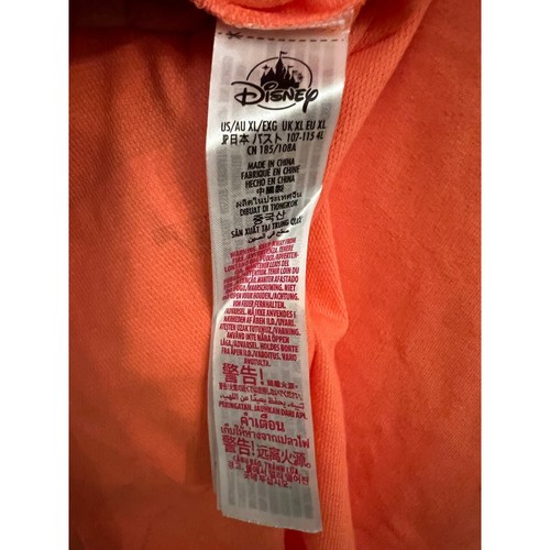 Disney Pullover Hoodie Moana Coral XL Cropped tasseled Drawstring Princess Fairy - Picture 5 of 6