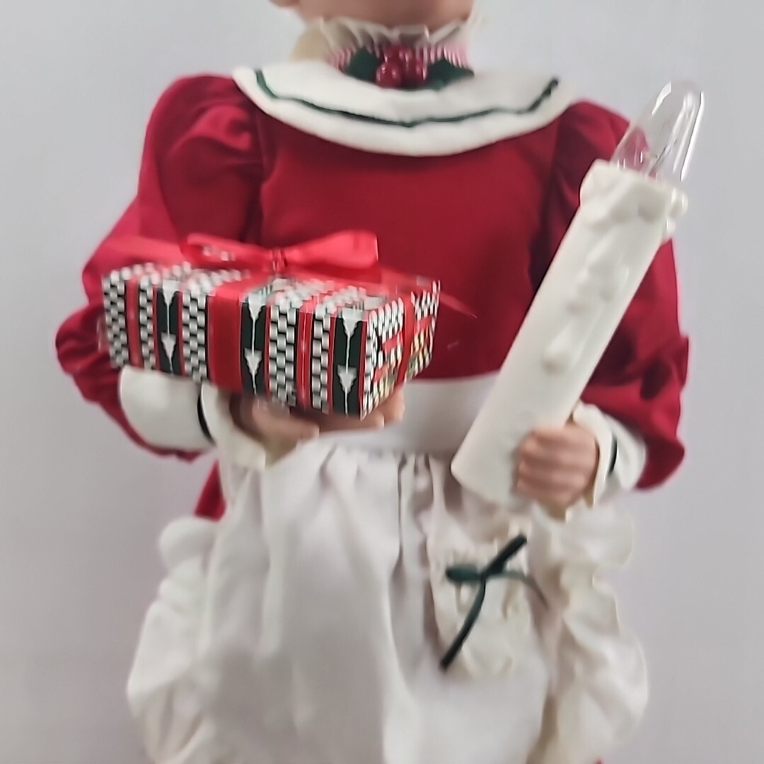 Vintage Animated Illuminated Motion Mrs Clause Figure - 24” Posable ...