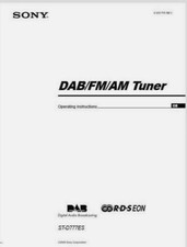 Sony ST-D777ES DAB AM Sintonizzatore radio FM - Istruzioni per l'uso - MANUALE UTENTE 