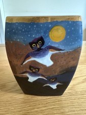 Goebel, Germany, Rosina Wachtmeister Owl Vase, Aria della Luna, Rare, Vintage 