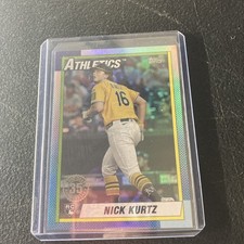 2025 Topps Update Nick Kurtz 1990 35th Anniversary Rainbow Foil  RC A’s ROY