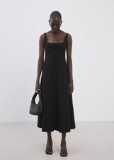 NWT mango A-line dress with embroidered openwork