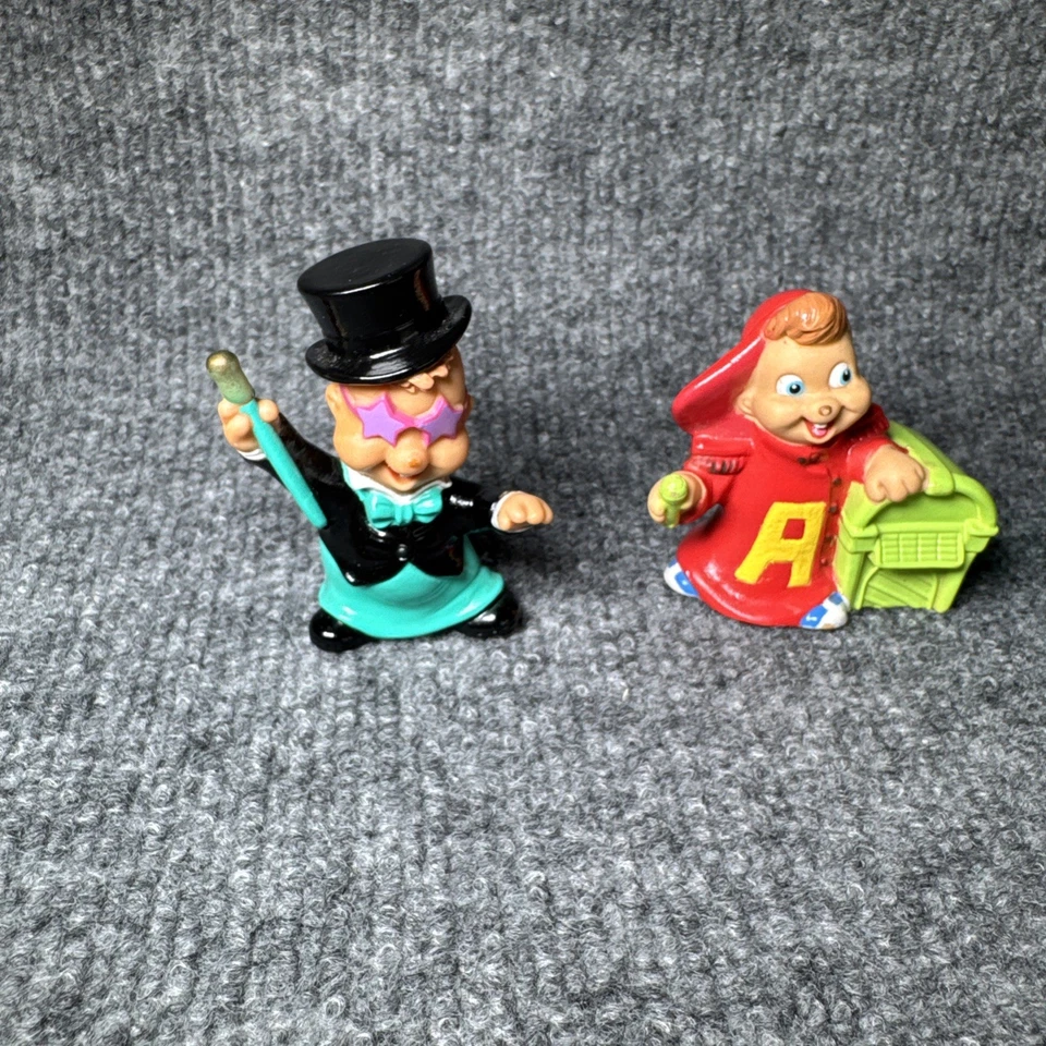 3 Vintage 1990 Bagdasarian Alvin And The Chipmunks Alvin & Simon PVC Figures DY - Image 2 of 4
