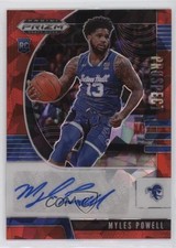 2020-21 Panini Prizm Draft Picks Prospect Red Ice Myles Powell #PA-MY Auto 18em