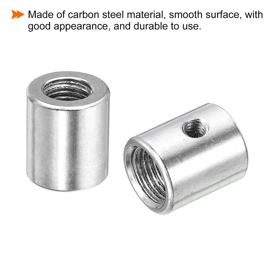 15pcs Round Coupling Nut M10 to M8 Adapter Screw Thread Convert Sleeve Connector - Image 4 of 4