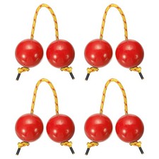 Rhythm African Shaker Kashaka with Yellow Rope for Party 4 Pack, Red 