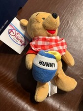 Mini Disney Beanie Babies Winnie The Pooh Picnic Pooh NEW w TAG