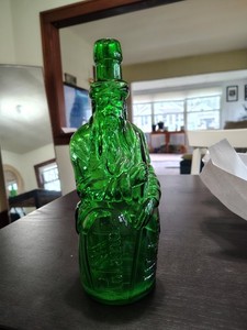 Vintage Poland Spring Water Green Glass Moses Bottle Fac-Simile Of The First