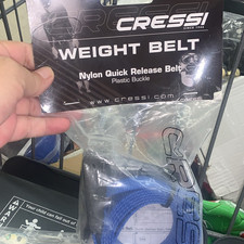 Cressi Durable Nylon Quick Release Weight Belt Plastic Buckle Blue Scuba Diving