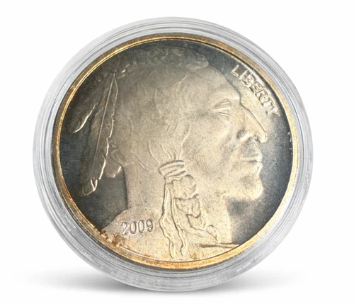 2009 1 TROY OZ .999 SILVER INDIAN HEAD BUFFALO ROUND – TONED BULLION
