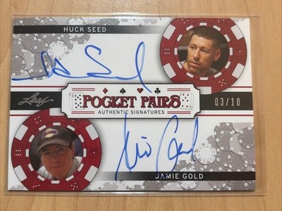 2011 Leaf Razor Poker HUCK SEED Jamie Gold 3/10 Pocket Pairs Autograph Signed