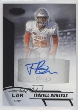 2020 Sage Aspire Black Terrell Burgess #ASP-10 Auto he4