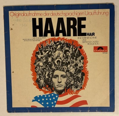 HAAR Hair Original German Cast Recording LP Vinyl Polydor 249 266 Stereo Musical