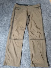 Kuhl RADIKL Pants Mens 36x30 Brown Canvas Stretch Hiking Outdoor Travel Casual
