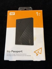 WD - My Passport 1TB External USB 3.0 Portable Hard Drive WDBYVG0010BBK Black