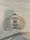 HAZEL ATLAS Vintage Red Letter Barrel With Red Lines SALT SHAKER Milk Glass