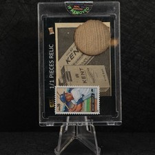 Mickey Mantle 1/1 Bat Knob & Stamp Relic - 2020 Bar Pieces Of The Past Yankees