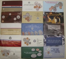 US Coins 1984-1998 Mint Sets with *W Dime* 15 P&D Sets COA Huge Estate Sale Lot