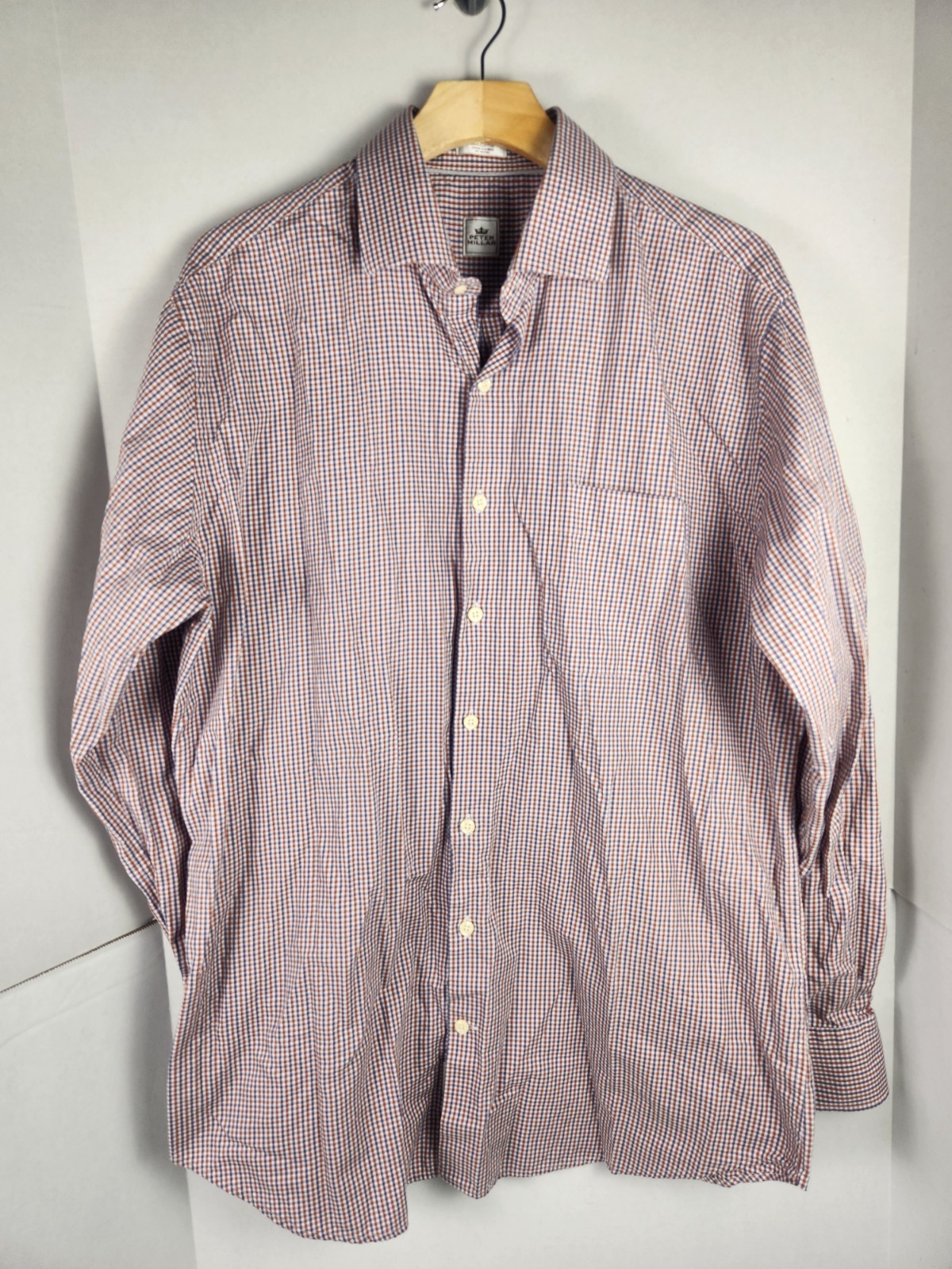 Peter Millar - Plaid Button Up Collared Cotton Lo… - image 1