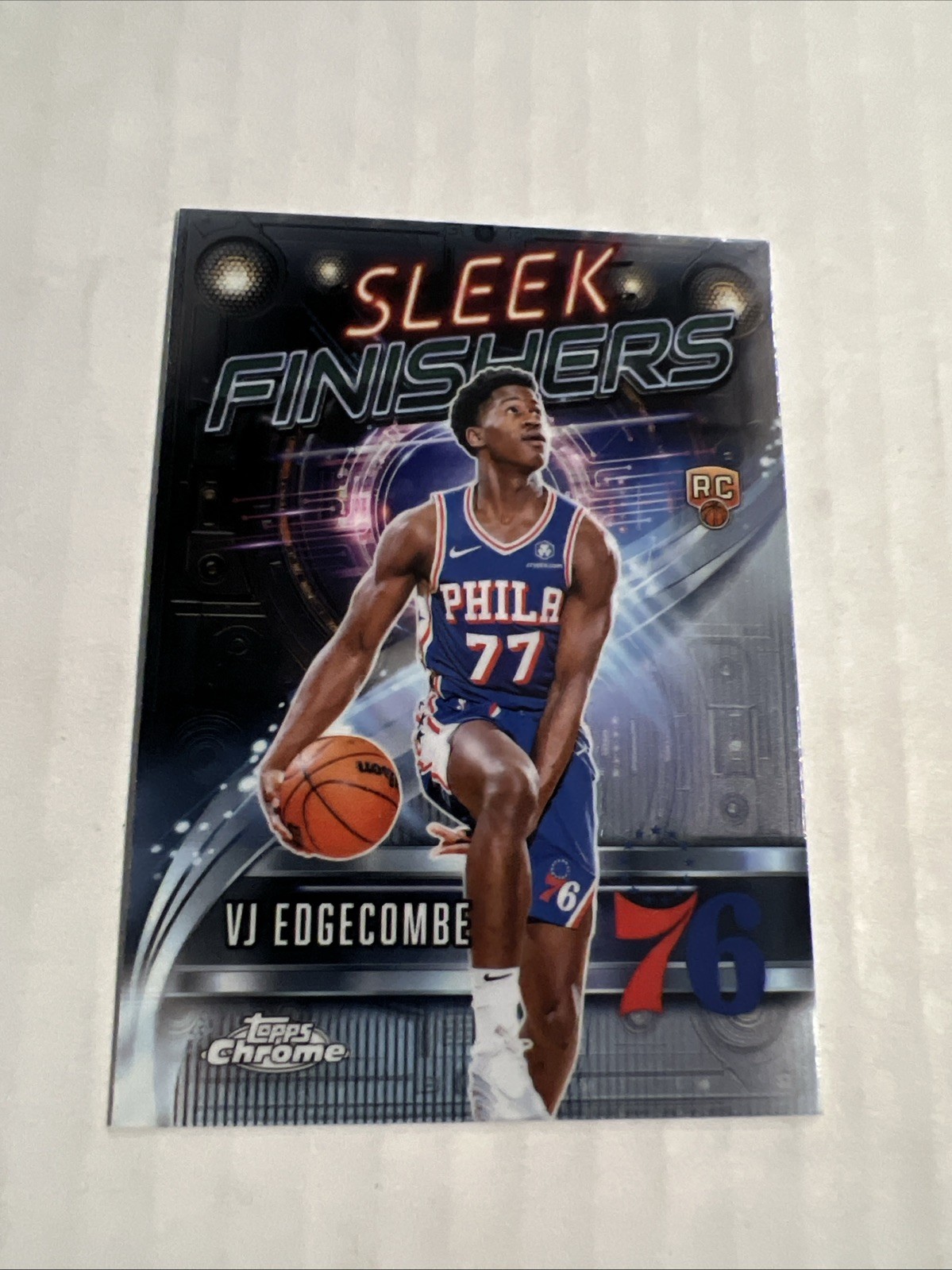 2025 Topps Chrome VJ Edgecombe Rookie Insert Sleek Finishers RC 76ers