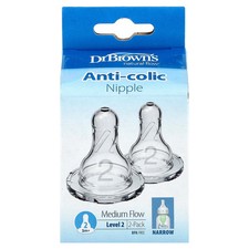 Natural Flow , Anti-colic Nipple, 3 Months , Medium Flow, 2 Pack