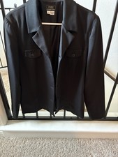 Black Button Up Womens Blazer Size Large