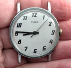 1972 TIMEX Mercury 16050 2472 Vintage Men's 32mm White Dial Watch PARTS REPAIR