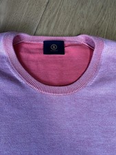 Bogner Herren Strickpullover XL Rosa Pink Feinstrick Designer Pullover Baumwolle