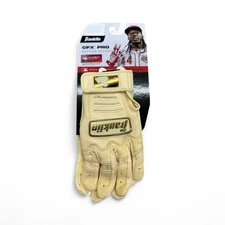 FRANKLIN CFX PRO VANILLA/GOLD BATTING GLOVES YTH SMALL NEW