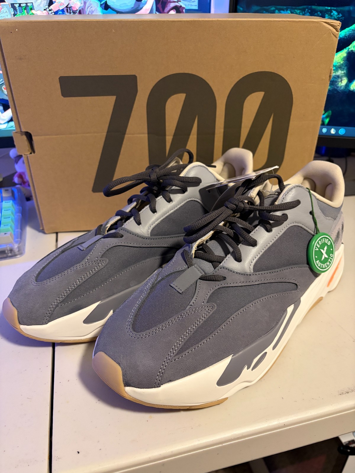 US Size 14 - Adidas Yeezy Boost 700 Magnet - FV9922