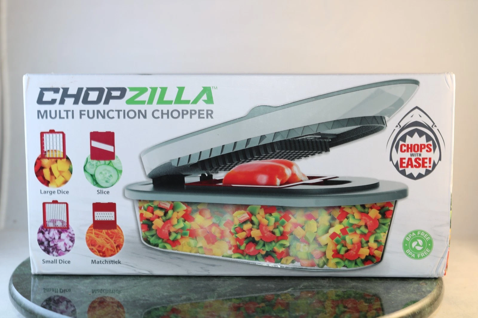 Chopzilla 9pc Multi-Function Vegetable Chopper Mandoline Slicer Dicer NEW Sealed