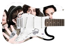 Fall Out Boy Patrick Stump Signed 1/1 Custom Graphics Guitar JSA