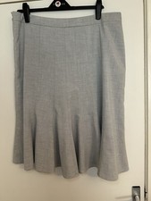 Grey summer Skirt Ladies Cotton Traders Flared Holiday Skirt SZ 20  FREE POST Tv