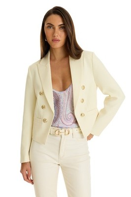 Gabrielle Double Breasted Blazer Pearl THE NOLI SHOP