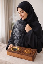 New Wooden Notebook Incense Burner/Oudh/Bakhoor +free Coal Pack