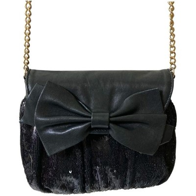 Red Valentino Shoulder Bag Ribbon Chain Black US TAX Included