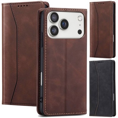 For Apple iPhone 17 PRO MAX 17e Air Flip Leather Wallet Case Folio Phone Cover