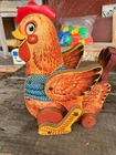 Vintage Fisher Price No. 140 Katy Kackler the Red Hen Clucking Pull Toy 1954-57