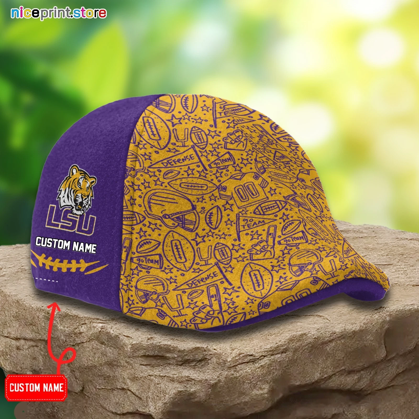 LSU Team Tigers Ivy Cap Titans Cap Flat Cap Driving Cap Golf Cap Newsboy Cap