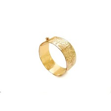 Children Clasp Bangle 5.2" Round wrist Real 14K 1/20 GF raised garden dsgn.