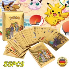 55PCS POKEMON FOLIENKARTEN GOLD PACK KARTEN TGC CHARIZARD VMAX V RARE Vstar DHL