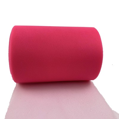 Shocking Pink Tulle Roll Spool Fabric for DIY Crafts Sewing Table Skirt Weddi...