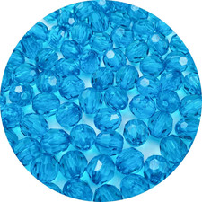 300pcs 8mm Acrylic Round Crystal Faceted Beads for Crafts Spacer Beads for Jewel